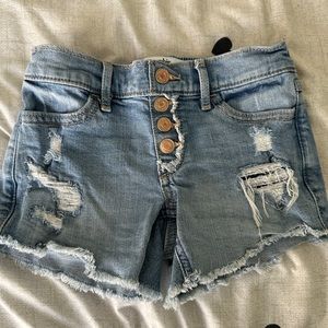 Abercrombie and fitch kids, jean light wash shorts